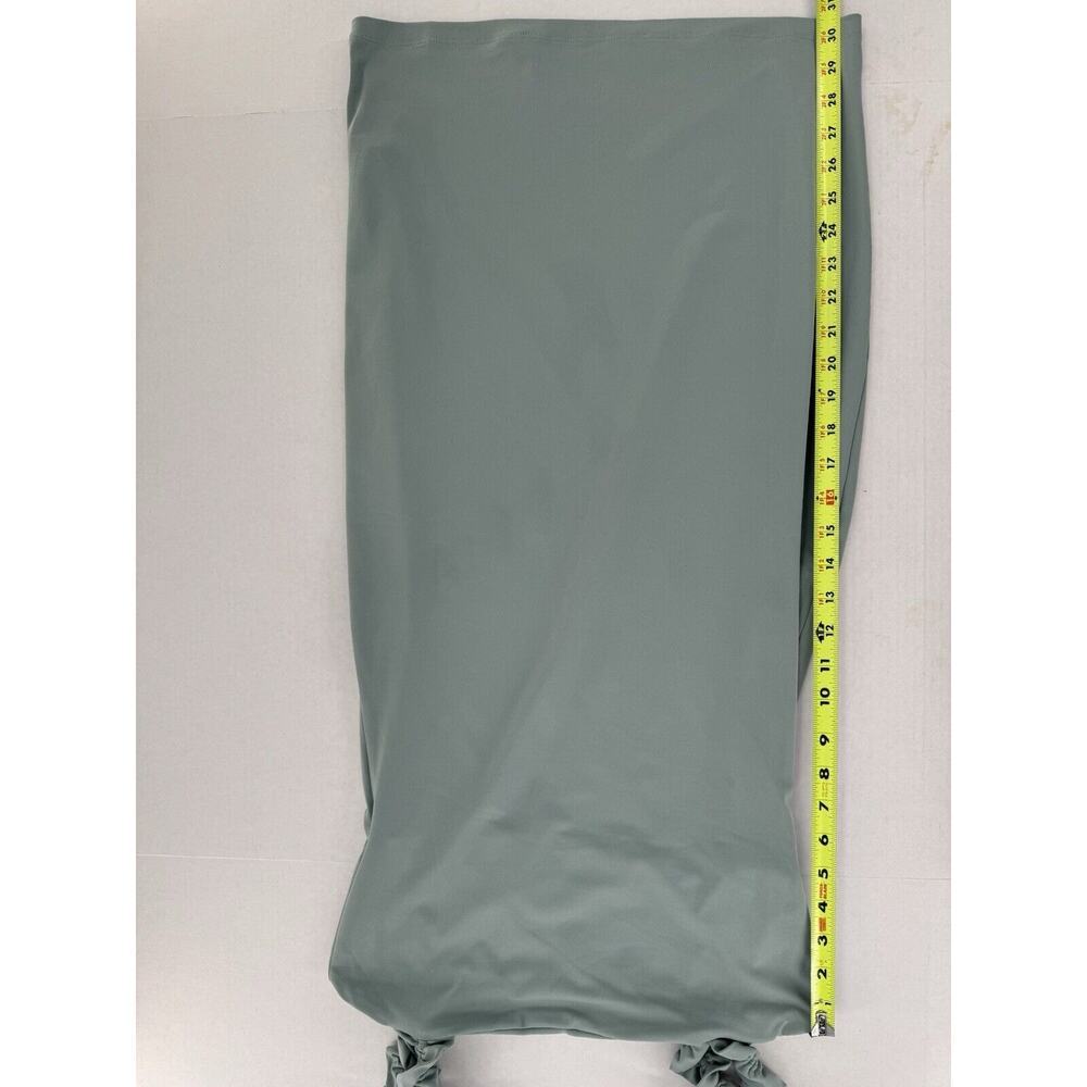 Susana Monaco Dress Sz L Ruffle Strap Green Bodycon Party Wedding Guest $125 - Picture 15 of 16